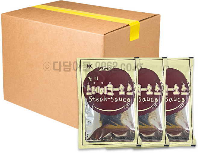 나이스 칠리스테이크소스40g 1박스(200개) 증정 업소용 떡갈비 돈까스, 200개, 40g