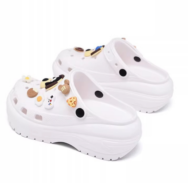 하모리 여성 키높이 6.5cm 통굽 경량 EVA 쿠션 샌들 슬리퍼 발이 편한 다용도 사계절 실내화 귀여운 댕댕이 파츠 아쿠아 물놀이 슈즈