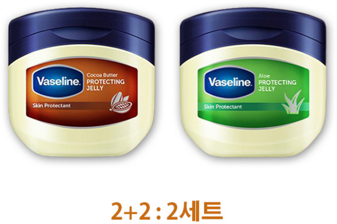 바세린 프로텍팅 젤리 x 2개 (코코아+알로에), 4개, 100ml