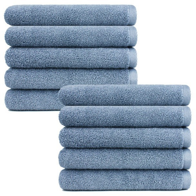 송월타월 라이트무지40 30수 130g, 블루, 10개