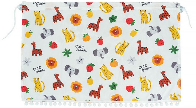 이플 차량용 흡착식 햇빛가리개 커튼형 뒷좌석 커튼, 1개, 06동물원