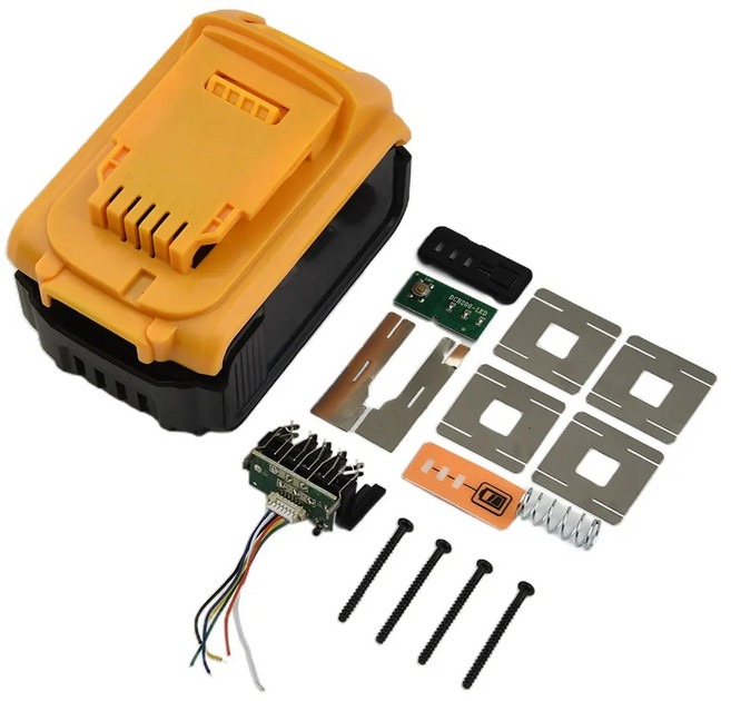 18650 배터리 케이스 부품 DCB200DeWalt 18V 20V 최대 무선 도구 리튬 이온 배터리 회로 기판 플라스틱 보호 쉘, 01 1 Set, 1개
