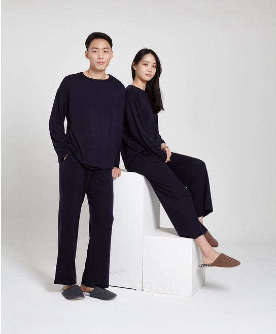 텐셀 항균가공 친환경 남녀 커플 홈웨어