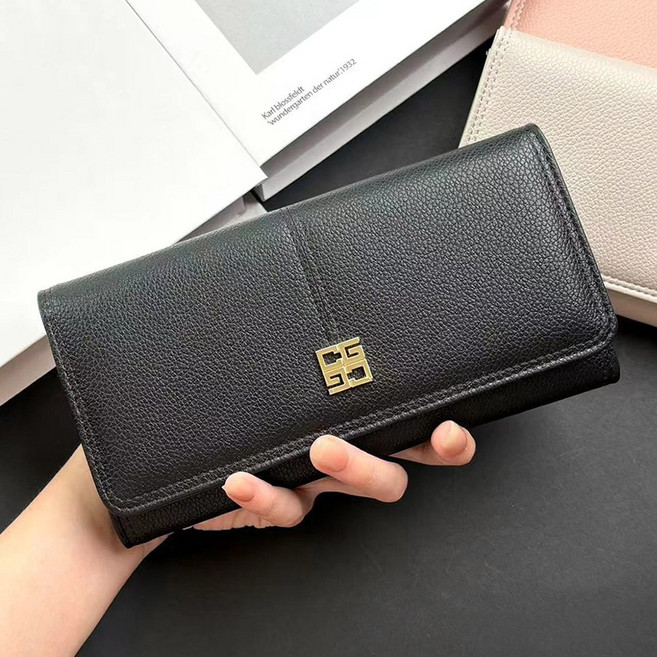 여성 심플 가죽 장지갑 데일리 지갑