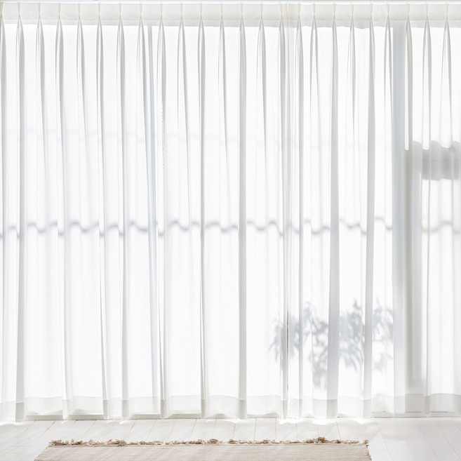 메이크홈 비침없는 도톰 쉬폰 나비주름 커튼 2p 세트