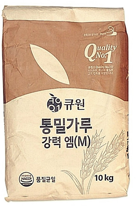 큐원 통밀가루 강력 엠, 10kg, 1개