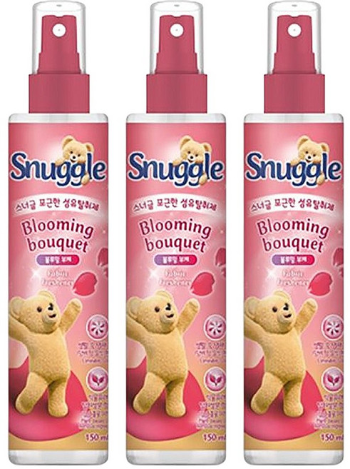 스너글 섬유탈취제 블루밍 부케, 150ml, 3개