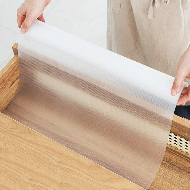 2+1 파쿠젠 EVA 잘라쓰는 논슬립 싱크대 서랍 매트 주방 오염방지매트 대형, 반투명, 3개