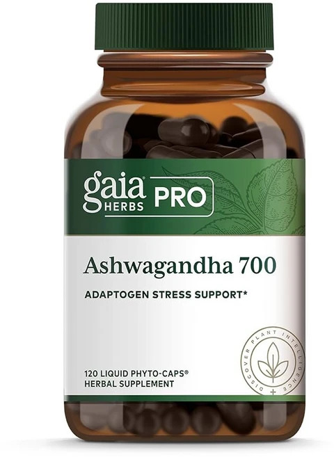 가이아 허브 프로 아쉬와간다 700 - 한 면역 지원 보충제 아쉬와간다가 함유된 단일 포뮬러 글루텐 프리 대두 프리 액체 식물성 캡 120개(60인분), 1개, 120정 - 쿠팡