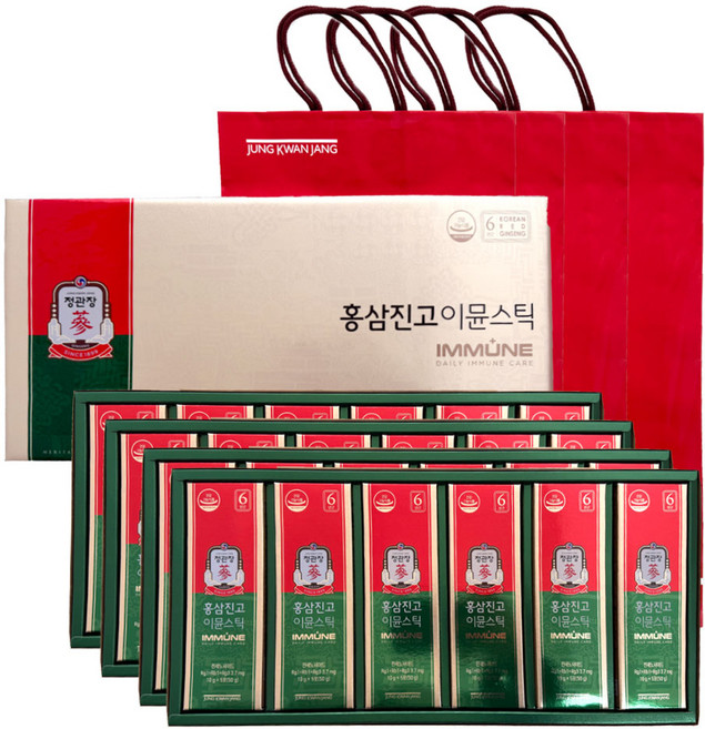 정관장 홍삼진고 이뮨스틱 30포, 300g, 4세트