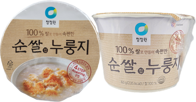 청정원 순쌀 컵 누룽지, 60g, 12개