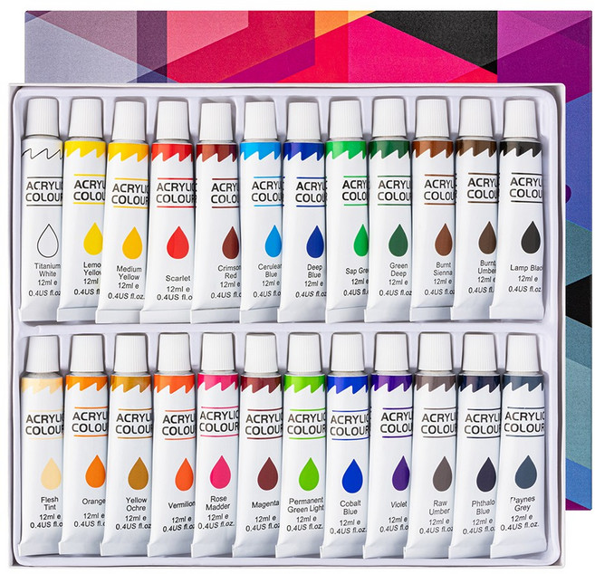 페르노엘 베이직 아크릴물감, 12ml, 24색