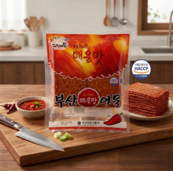 (부산대원어묵) 매운상천어묵 640g 부산어묵 어묵탕용 쫄깃한 어묵 식당용 대용량, 1개