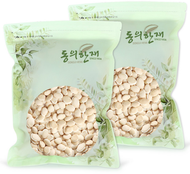 동의한재 미얀마 백편두 까치콩 제비콩, 500g, 2개