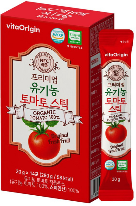 비타오리진 유기농 토마토스틱, 1박스, 280g