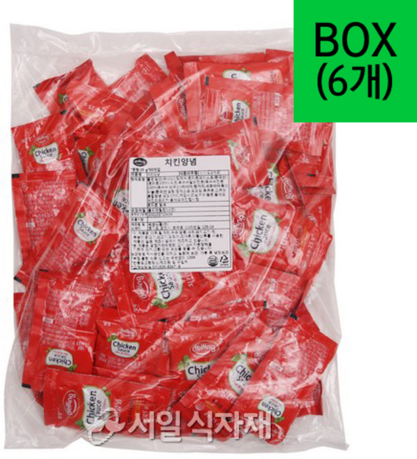 [백호델링] 치킨양념 일회용 25gX50ea 2BOX 12개, 1.25kg
