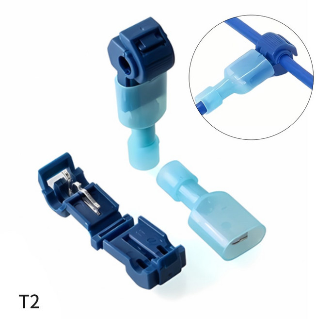 T자형 스카치락 전선 배선정리 무탈피 커넥터 클램프, 1개, T2