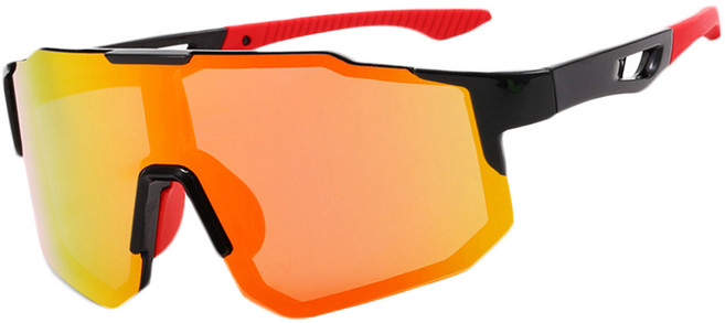 엘마운틴 MK37 편광선글라스 남녀공용 방풍 스포츠고글 골프 운전 낚시 등산, 레드, 1개