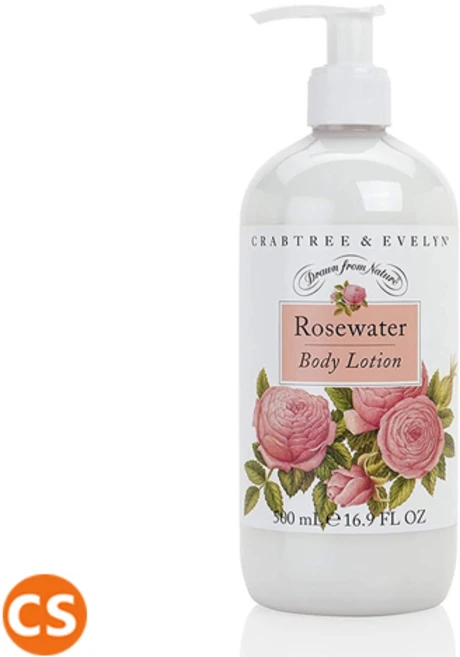 [미국직배송] 크랩트리 앤 에블린 로즈워터 바디로션 Crabtree & Evelyn Body Rose Water Body Lotion 500ML, 1세트 - 쿠팡