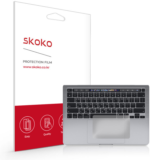 스코코 맥북프로 맥북에어 전기종 트랙패드 보호필름 2매 M1 13인치 15인치 16인치, [2018] 맥북에어 13인치, 무광 트랙패드, 1개