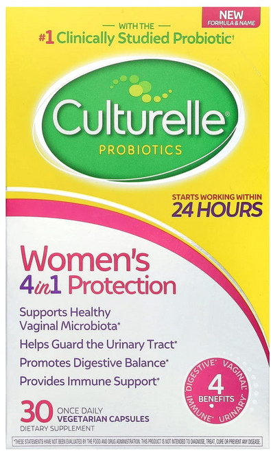 컬처렐 프로바이오틱 여성용 4 in 1 보호 하루 1회 베지 캡슐 30정, 1개