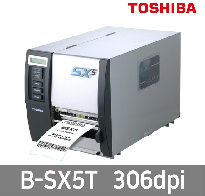 TOSHIBA 도시바 B-SX5T 306dpi 산업용 바코드 프린터, 1개, B-SX5T 시리얼/