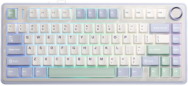AULA F75 맞춤형 기계식 키보드, 그린, 리퍼축, 제조사축