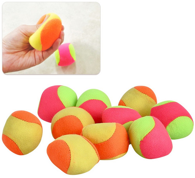 소프트 헝겊공 10p 세트 실내스포츠 공 던지기 놀이 볼 솜 촉감공, 1개