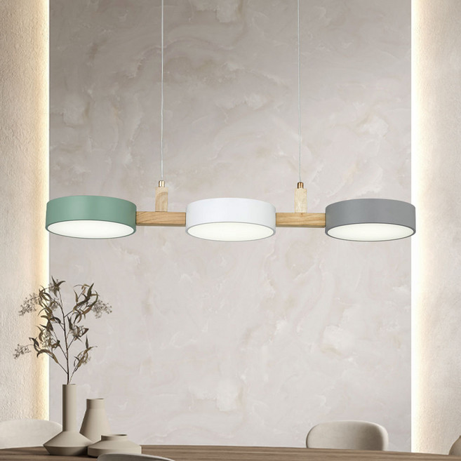 모든조명 LED 메리우드 3등 식탁등 식탁조명 펜던트조명 40W 주백색