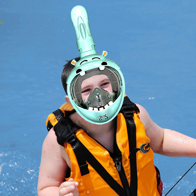 엔씨탑 스노쿨링 풀페이스마스크 아동 물놀이 하마 스노클