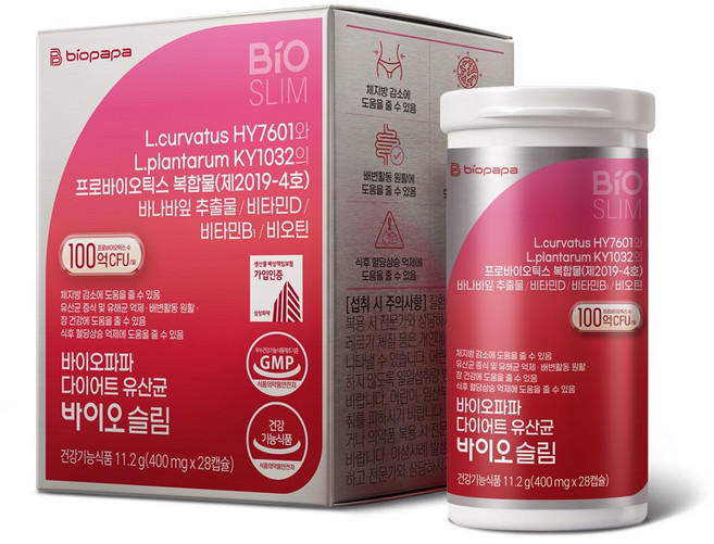 바이오파파 다이어트 유산균 체지방감소 장건강 혈당케어 바이오 슬림, 1개, 28정