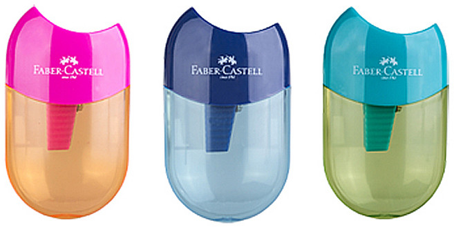 파버카스텔 애플 1홀 휴대용 미니 연필깍이, 랜덤