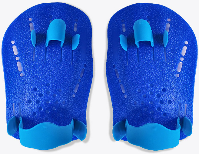 경량 수영패들 핸드패들 캐치업 손 훈련 핸드 손물갈퀴 수영물갈퀴 자세교정 수영훈련용품 수영보조장비(자유형/버터플라이 장비), 파란색 [아치형]