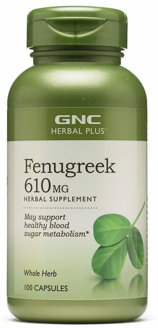 GNC Fenugreek 지엔씨 페뉴그릭 호로파 610mg 100정 2팩 - 쿠팡