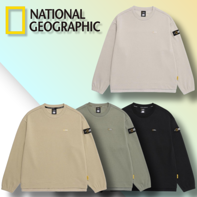 국내매장정품 내셔널지오그래픽 긴팔 티셔츠 NATIONAL 남녀공용 맨투맨 긴팔티 오버핏 남성 긴팔 티셔츠 데일리 여성 캐주얼 티셔츠 하이브리드 맨투맨티 기본 티셔츠 남성 긴팔티