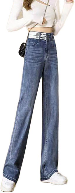 셀럽당 청바지 여자 하이웨스트 데님 팬츠 일자 와이드 슬렉스