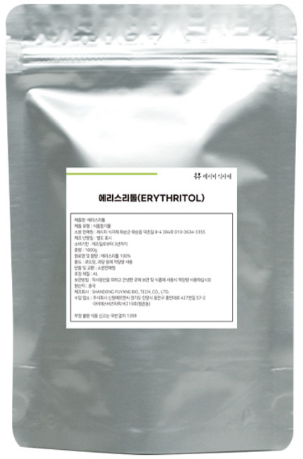 대체감미료 100% 에리스리톨 분말, 1개, 1kg