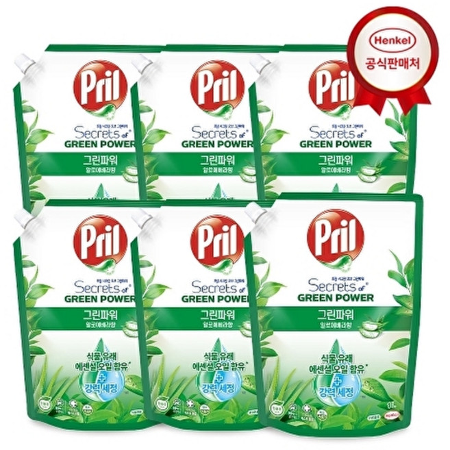 헨켈 프릴 주방세제 그린파워 1L x 6