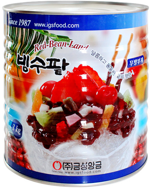 금성앙금 빙수팥 3kg (무방부제), 1개