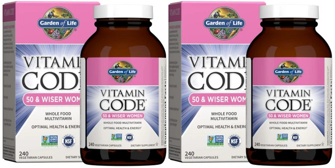 가든오브라이프 비타민 코드 50 & 와이저 우먼 베지테리안 캡슐, 2개, 240정 - 쿠팡