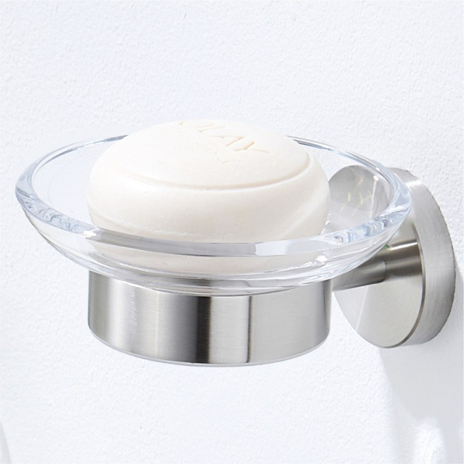 준앤코 스테인리스 욕실 악세사리 세트 무타공설치, 스테인리스 비누대, 실버, 1개