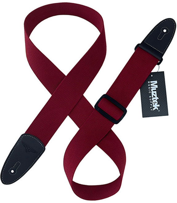 뮤즈텍 기타&베이스 스트랩, MS-AC-04(Dark Red), 1개