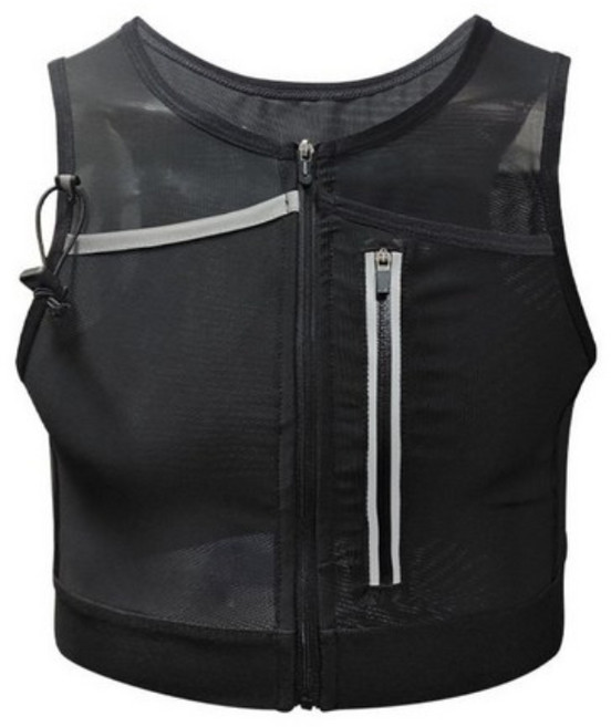 JS 아웃도어 등산 조끼 통기성 스포츠 베스트 5.0, 블랙, 1개