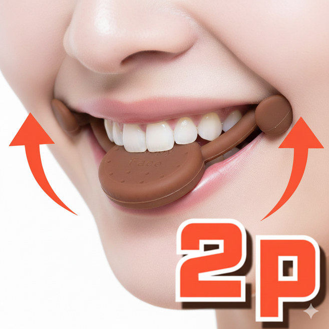 씨티엔 입꼬리교정기 미소교정기 안면근육트레이너, 브라운, 2개