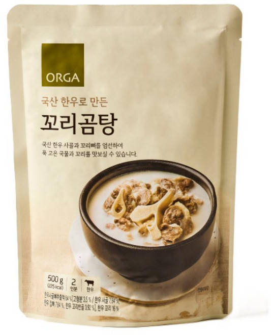 올가홀푸드 꼬리곰탕, 500g, 4개