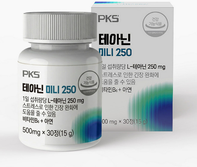 PKS 테아닌 미니 250 스트레스 케어, 1개, 30정