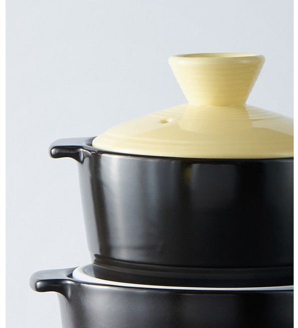 국산 하이라이트 4컬러 내열 뚝배기 냄비 (찜기) 안깨지는 스팀홀 뚜껑 뚝배기, 1개, 1cm