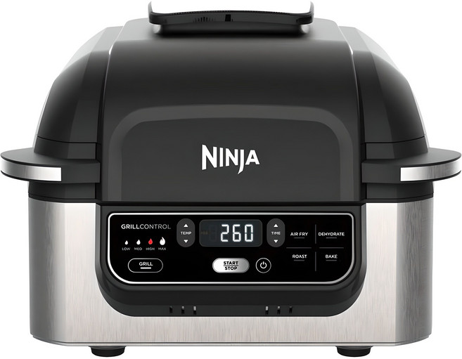 닌자 그릴 에어프라이어, AG301KR, 블랙 + 메탈
