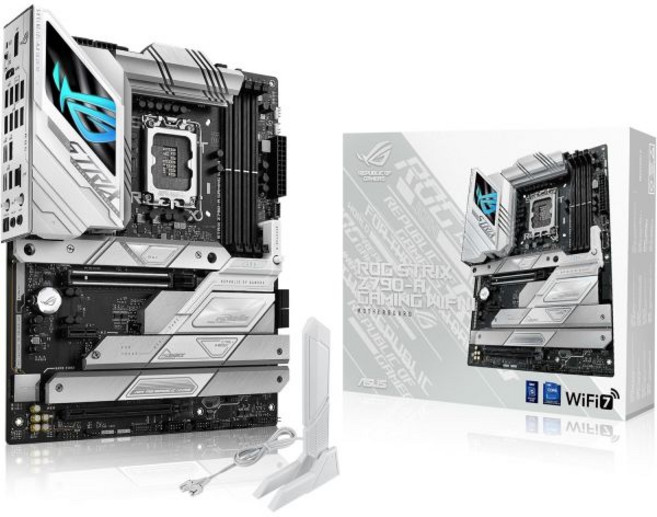 ASUS ROG Strix Z890F 게이밍 WiFi 인텔® Z890 LGA 1851 ATX 마더보드 고급 AI PC레디 16+2+1+2 단계 DDR5 7 5개 M2 썬더볼트, LGA 1700|12th/13th/14th Gen, Z790-A|M.2 x5|WiFi 7|White