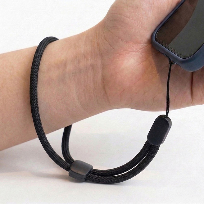 어반스티치 스마트폰 휴대폰 줄 손목 핸드 스트랩, 1개, 블랙